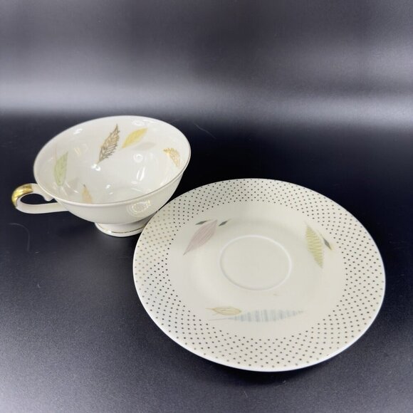 Antique Zeh Scherzer Bavaria Porcelain Teacup And Saucer Set Germany Vintage - Picture 9 of 14